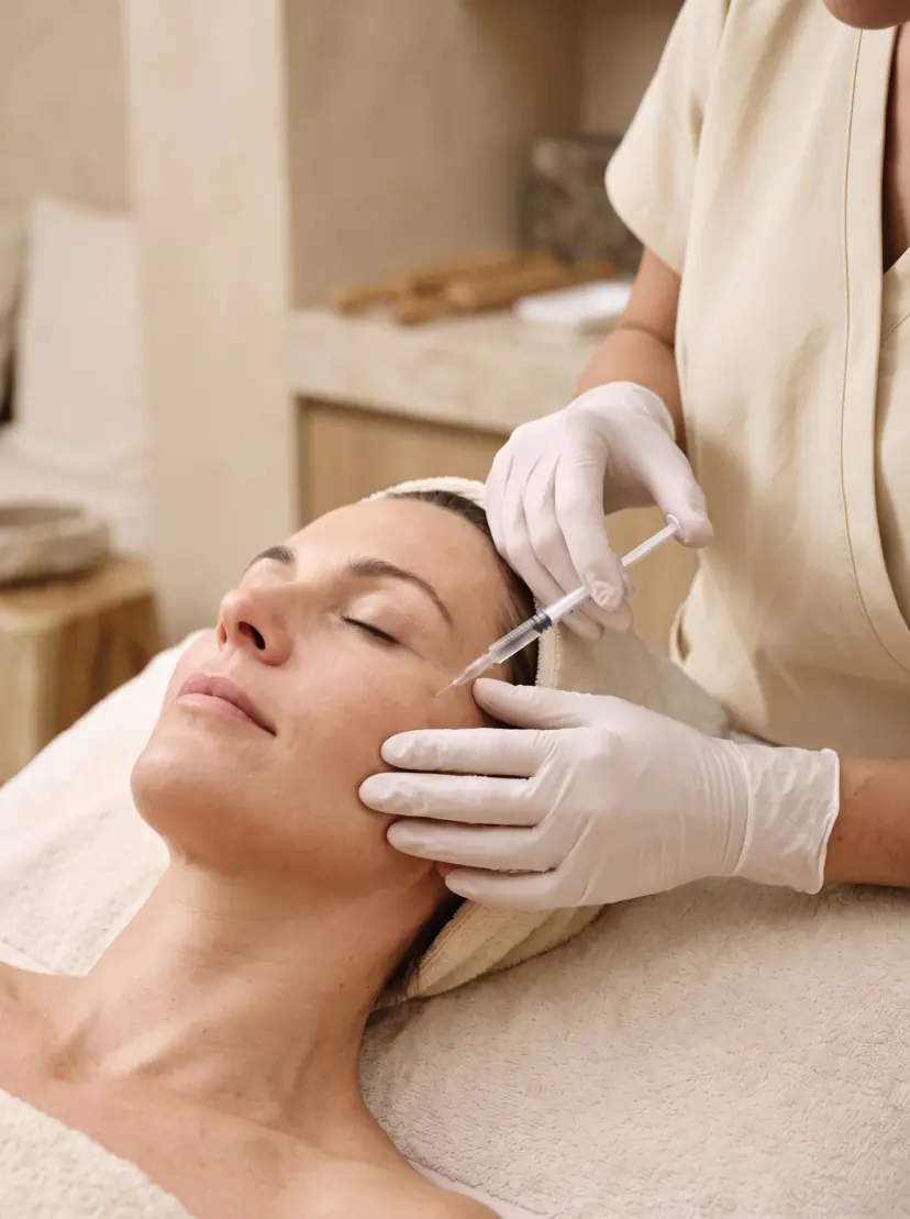 Procedimiento inyectable de medicina estética, imagen conceptual